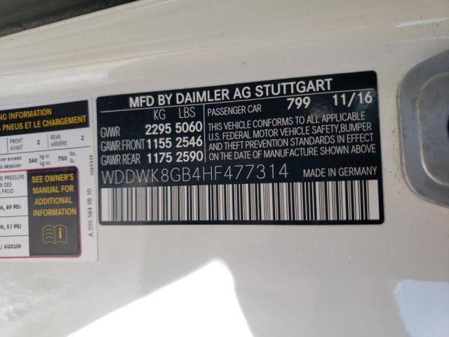 2017 MERCEDES-BENZ C 63 AMG WDDWK8GB4HF477314