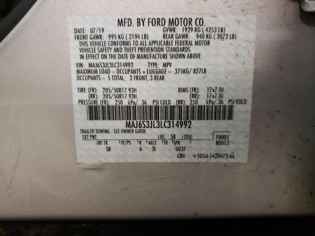 2020 FORD ECOSPORT MAJ6S3JL3LC314992