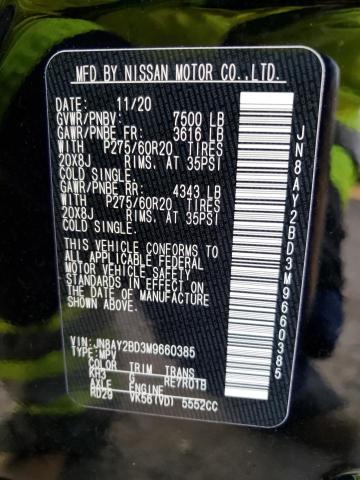 2021 NISSAN ARMADA SL JN8AY2BD3M9660385