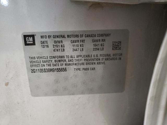 2G1105S38H9155656 Chevrolet Impala Lt 2017. Фото: 9
