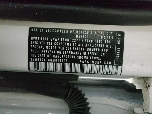2016 VOLKSWAGEN BEETLE S/S 3VW517AT6GM814405