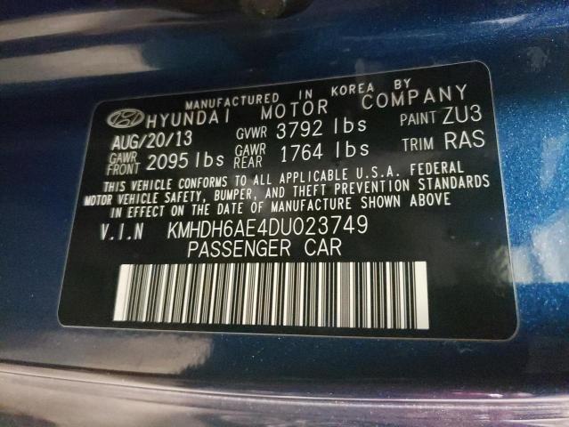 2013 HYUNDAI ELANTRA CO KMHDH6AE4DU023749