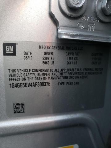 2010 BUICK LACROSSE C 1G4GE5EV4AF300376