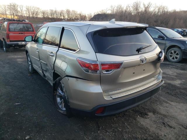 VIN 5TDJKRFH7ES011131 2014 Toyota Highlander, Xle no.3