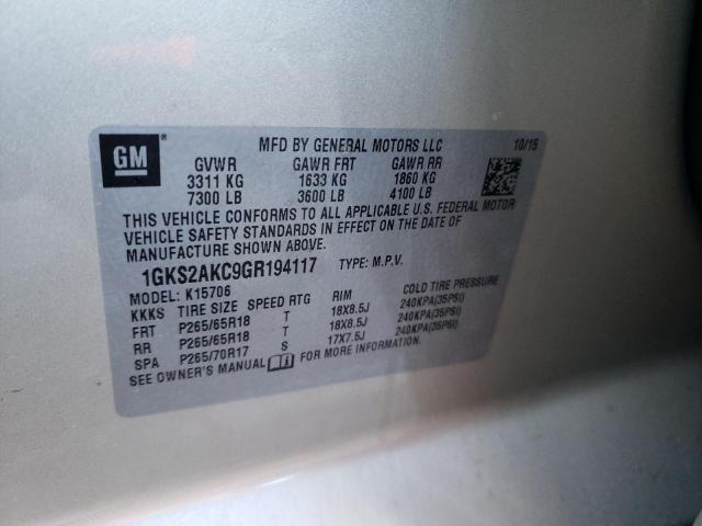 2016 GMC YUKON SLE 1GKS2AKC9GR194117