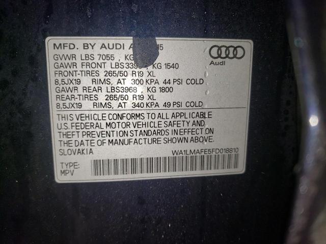 2015 AUDI Q7 TDI PRE WA1LMAFE5FD018810
