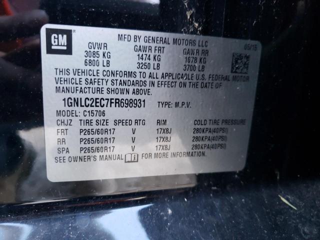 2015 CHEVROLET TAHOE POLI 1GNLC2EC7FR698931