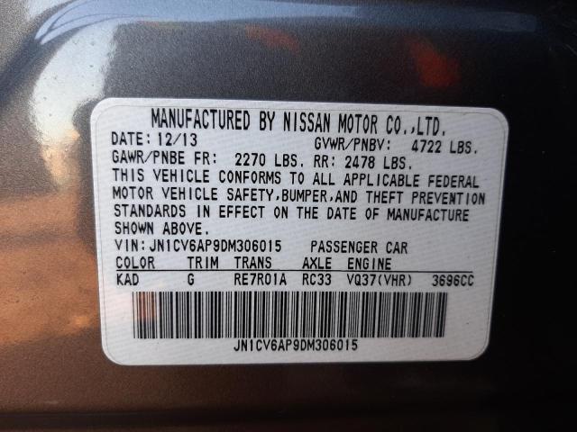 2013 INFINITI G37 BASE JN1CV6AP9DM306015
