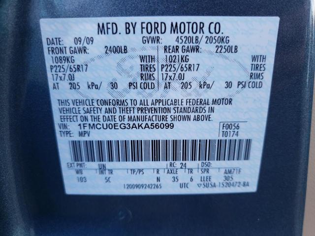 2010 FORD ESCAPE LIM 1FMCU0EG3AKA56099