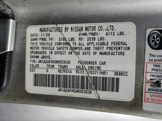 2010 NISSAN 370Z JN1AZ4FH5AM303030