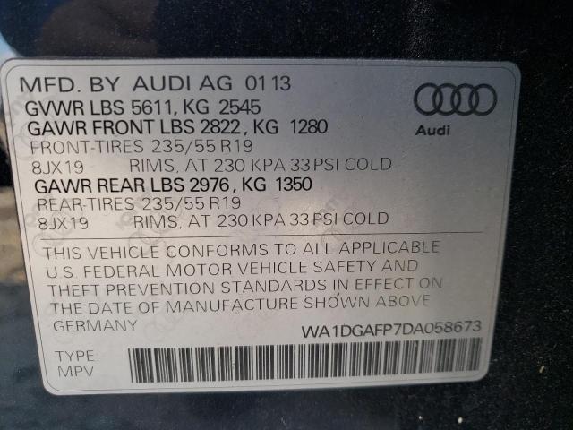 VIN WA1DGAFP7DA058673 2013 Audi Q5, Premium Plus no.10