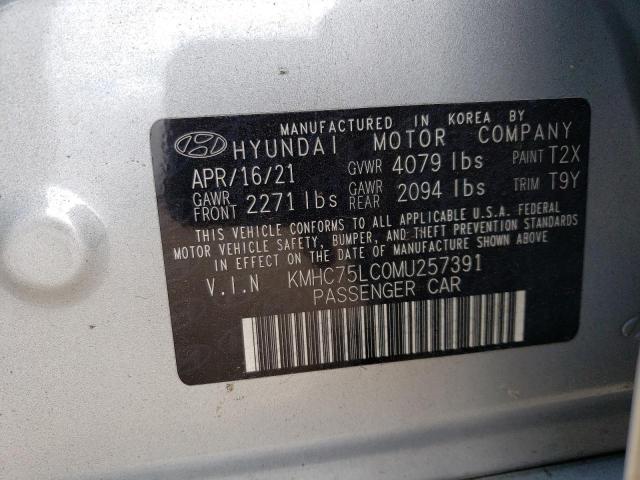 2021 HYUNDAI IONIQ SE KMHC75LC0MU257391