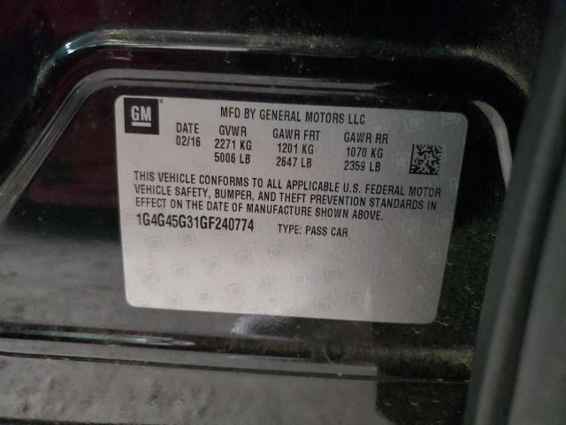 2016 BUICK LACROSSE S 1G4G45G31GF240774