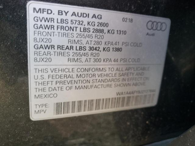 2018 AUDI SQ5 PREMIU WA1A4AFY9J2137644