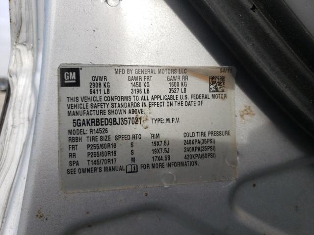 2011 BUICK ENCLAVE CX 5GAKRBED9BJ357021
