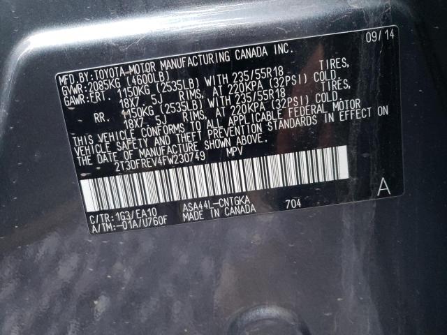 2015 TOYOTA RAV 4 2T3DFREV4FW230749