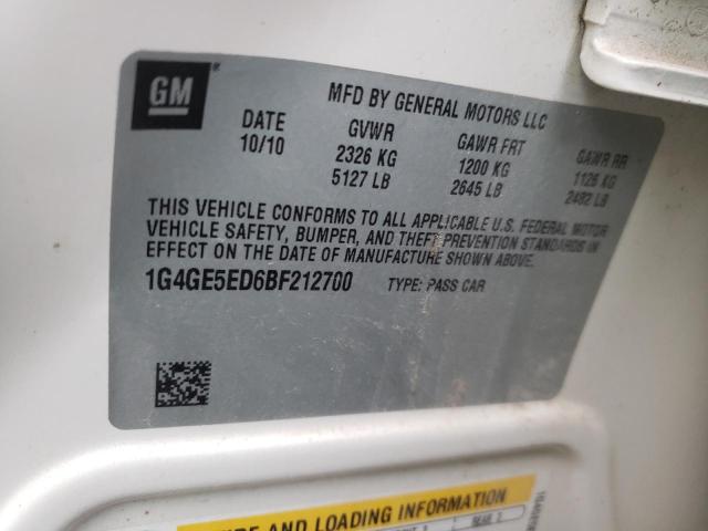2011 BUICK LACROSSE C 1G4GE5ED6BF212700