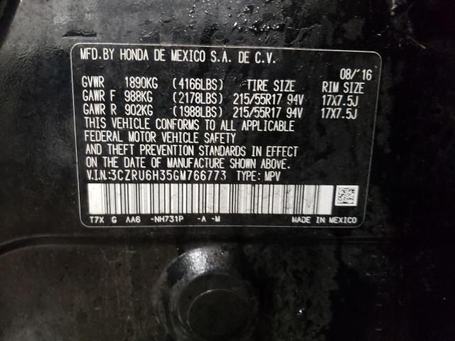 2016 HONDA HR-V 3CZRU6H35GM766773