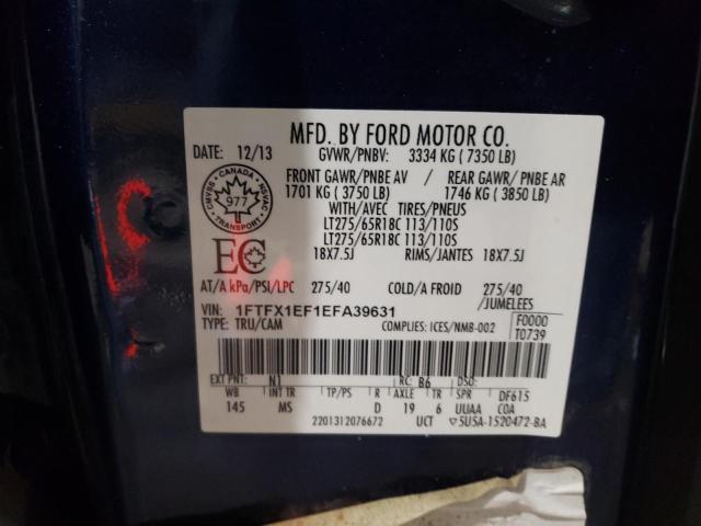 1FTFX1EF1EFA39631 Ford F150 Super 2014. Фото: 9