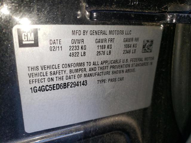 2011 BUICK LACROSSE C 1G4GC5ED6BF294143