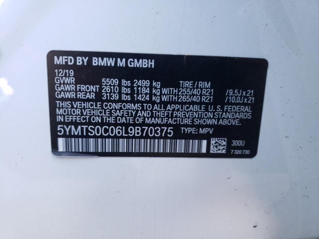 2020 BMW X3 M COMPE 5YMTS0C06L9B70375