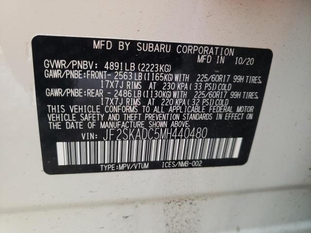 2021 SUBARU FORESTER JF2SKADC5MH440480