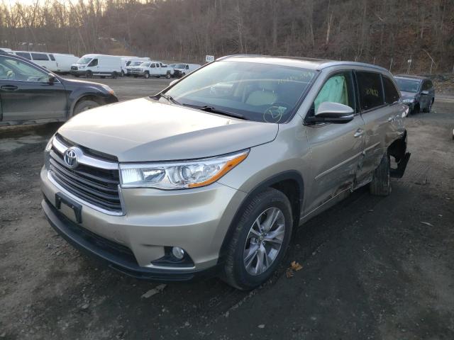 VIN 5TDJKRFH7ES011131 2014 Toyota Highlander, Xle no.2