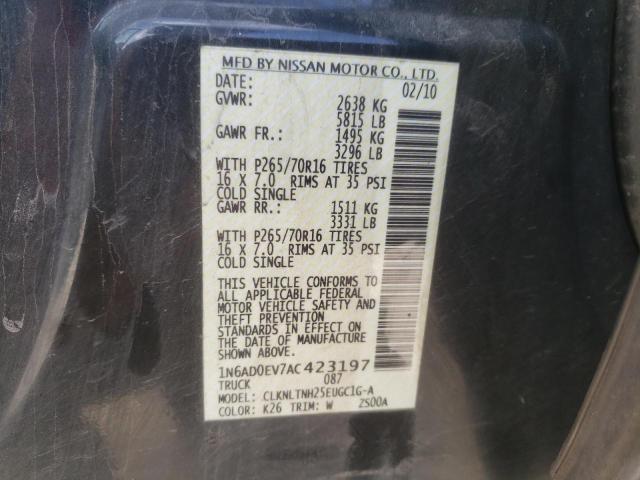 2010 NISSAN FRONTIER C 1N6AD0EV7AC423197
