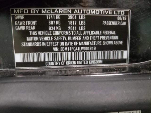 2020 MCLAREN AUTOMOTIVE 720S SBM14FCA4LW004819
