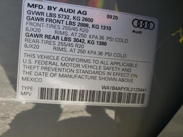2020 AUDI SQ5 PREMIU WA1B4AFY3L2123441