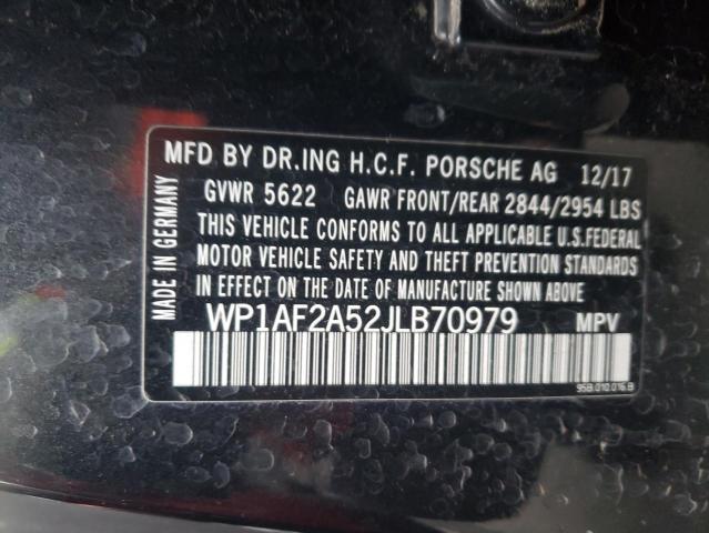 2018 PORSCHE MACAN TURB WP1AF2A52JLB70979