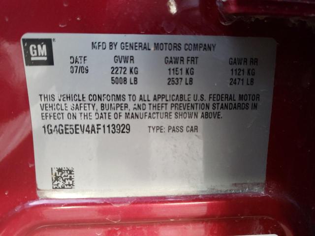 2010 BUICK LACROSSE C 1G4GE5EV4AF113929
