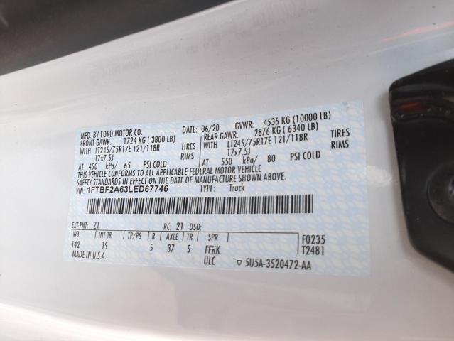 1FTBF2A63LED67746 Ford F250 Super 2020. Фото: 9