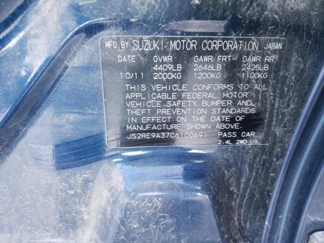 2012 SUZUKI KIZASHI SE JS2RE9A37C6100691