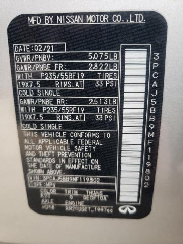2021 INFINITI QX50 LUXE 3PCAJ5BB9MF119802