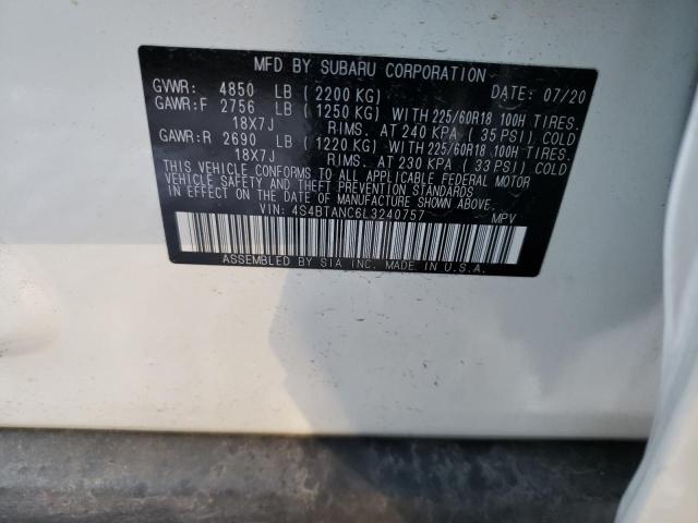 2020 SUBARU OUTBACK LI 4S4BTANC6L3240757