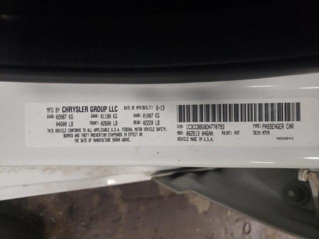 2013 CHRYSLER 200 TOURIN 1C3CCBBG8DN770793