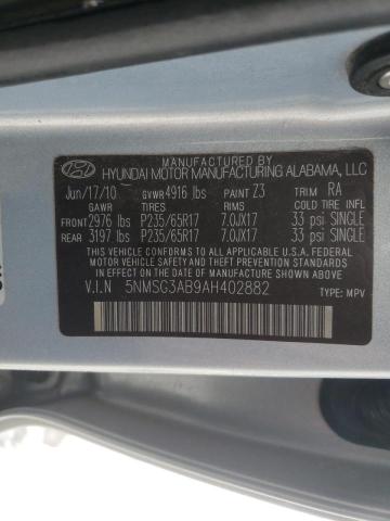 5NMSG3AB9AH402882 Hyundai Santa Fe G 2010. Фото: 9