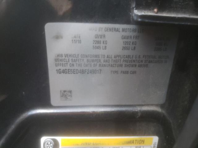 2011 BUICK LACROSSE C 1G4GE5ED4BF249017