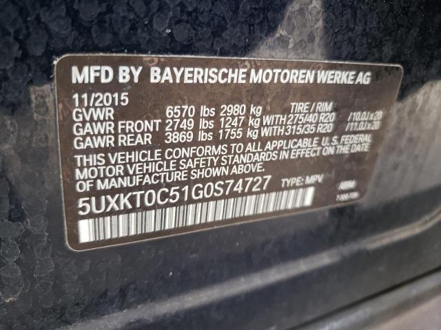 2016 BMW X5 XDR40E 5UXKT0C51G0S74727