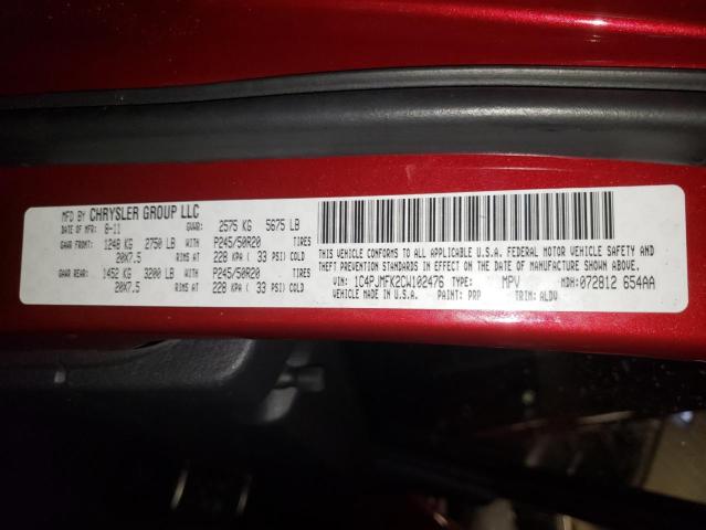 2012 JEEP LIBERTY JE 1C4PJMFK2CW102476