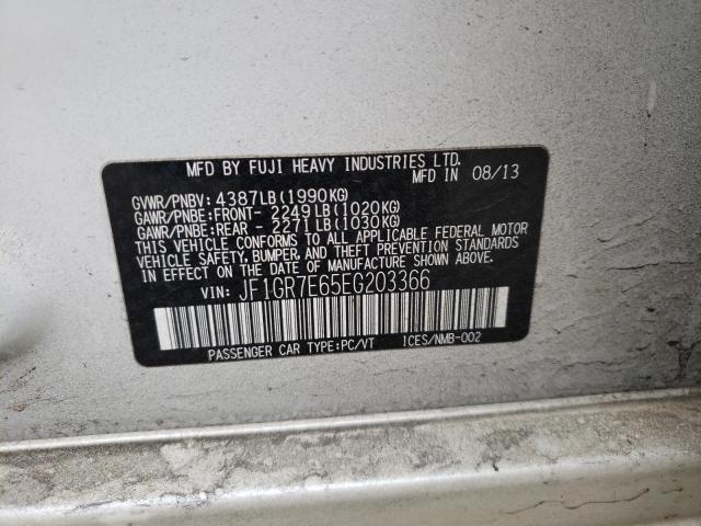 2014 SUBARU IMPREZA WR JF1GR7E65EG203366