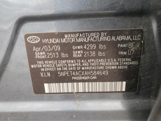 2010 HYUNDAI SONATA GLS 5NPET4ACXAH584649