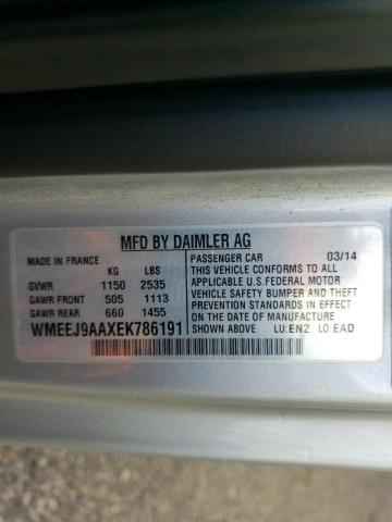 2014 SMART FORTWO WMEEJ9AAXEK786191