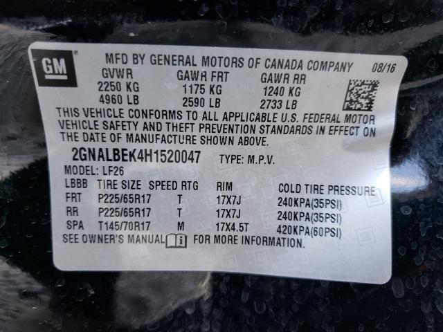 2GNALBEK4H1520047 Chevrolet Equinox Ls 2017. Фото: 9