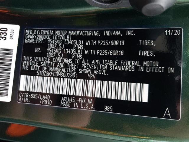 2021 TOYOTA SIENNA LIM 5TDZSKFC0MS002901
