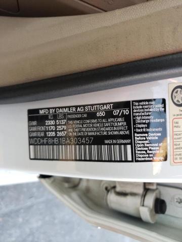 2011 MERCEDES-BENZ E CLASS WDDHF8HB1BA303457