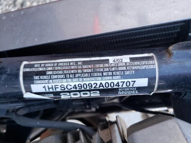 2002 HONDA VTX1800 R 1HFSC49092A004707