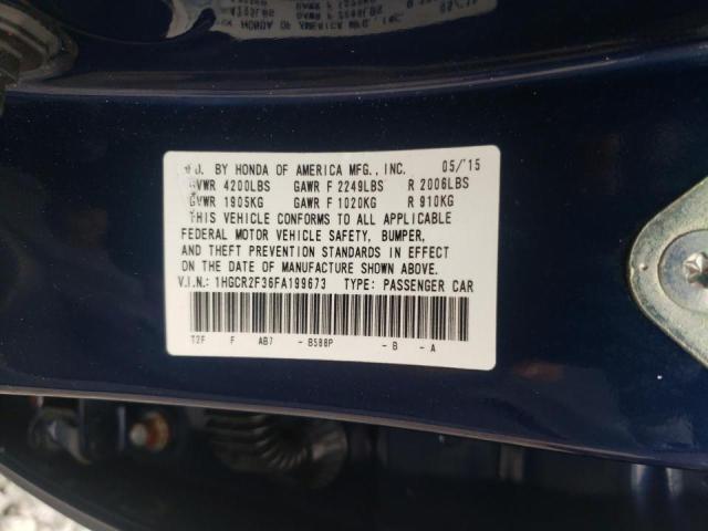 1HGCR2F36FA199673 Honda Accord Lx 2015. Фото: 9