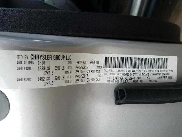 2010 JEEP CHER 4X4 1J4PR4GK1AC151040